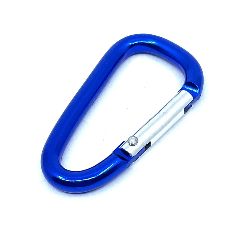 Karabina hliníková tvar D - modrá 5mm