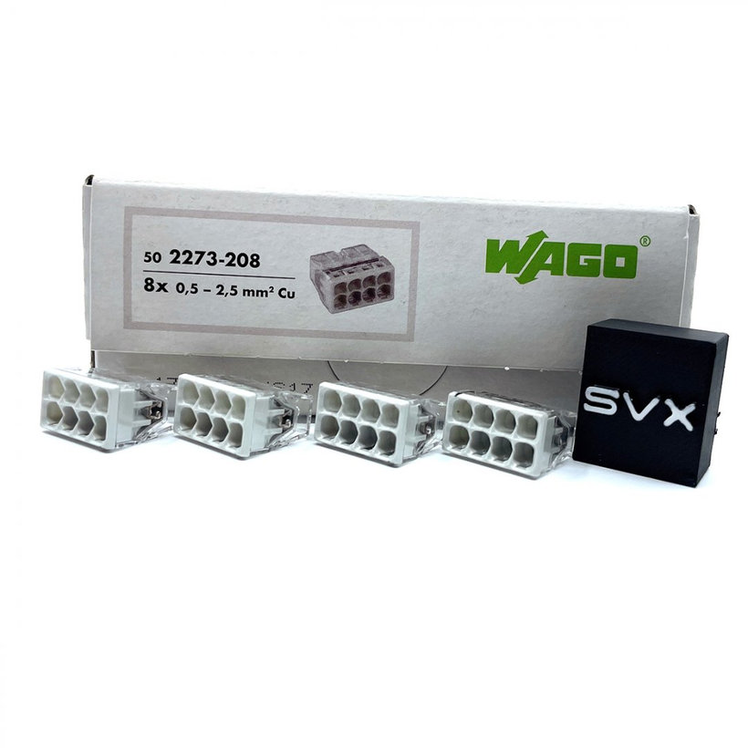 Spojovací svorka bezšroubová - 8 vodičů