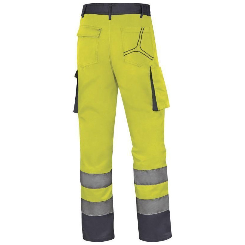 Reflexní pracovní kalhoty MACH2 HV žluté 3XL