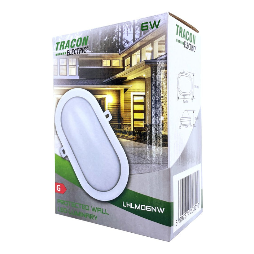 Plastové chráněné LED svítidlo - oválné