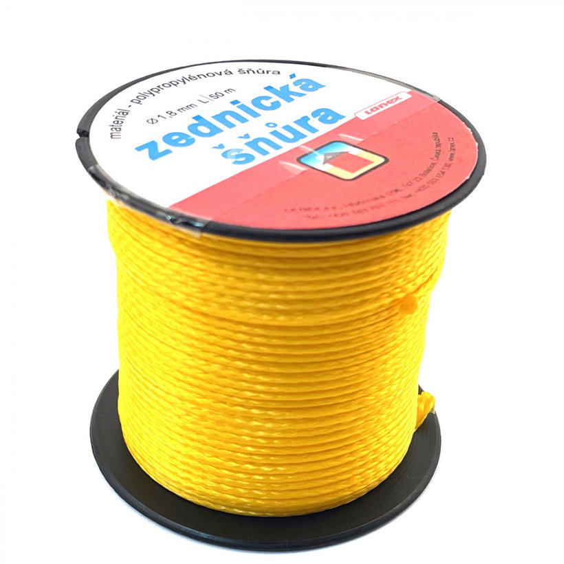 Zednická šňůra 50m žlutá 1,8mm