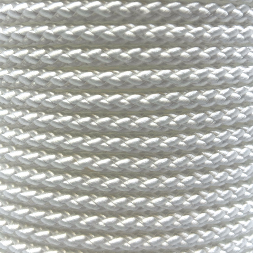 PPV šňůra splétaná bez jádra bílá 8 pr 2mm