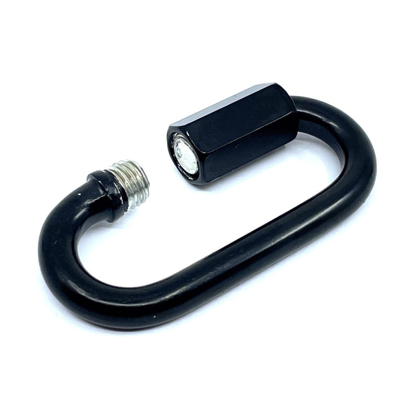 Karabina s maticí černá 4mm