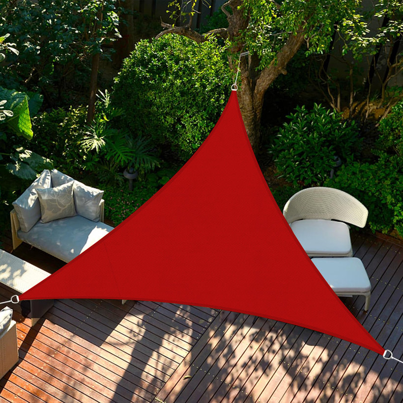 Stínící plachta nepromokavá červená 3,6x3,6x3,6 m