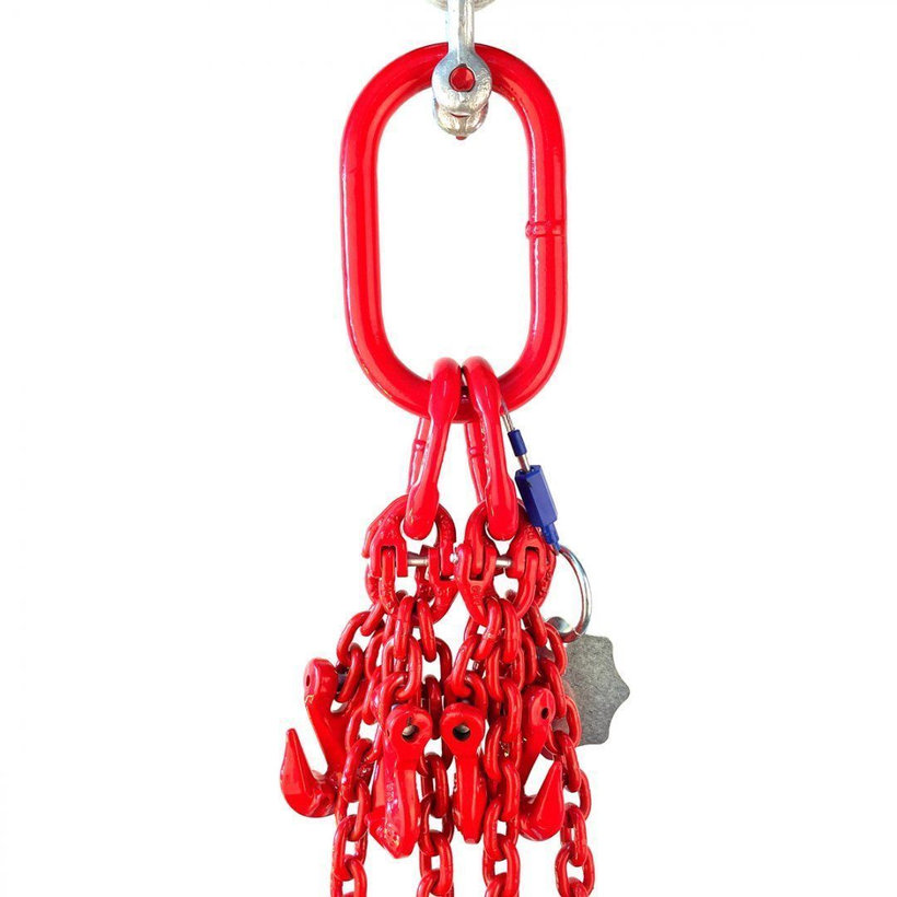 Řetězový závěs oko-4 háky tř 80 se zkracovačem (3 m, 2360/1700 kg, 6 mm)