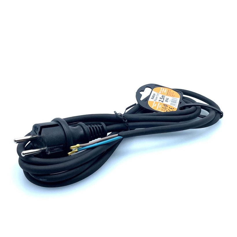 Flexo šňůra 2,5m 2x1 gumová H05RR-F2 černá