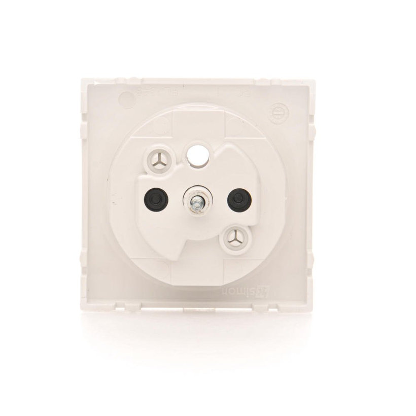 Kryt jednoduché zásuvky s uzemněním - bílý