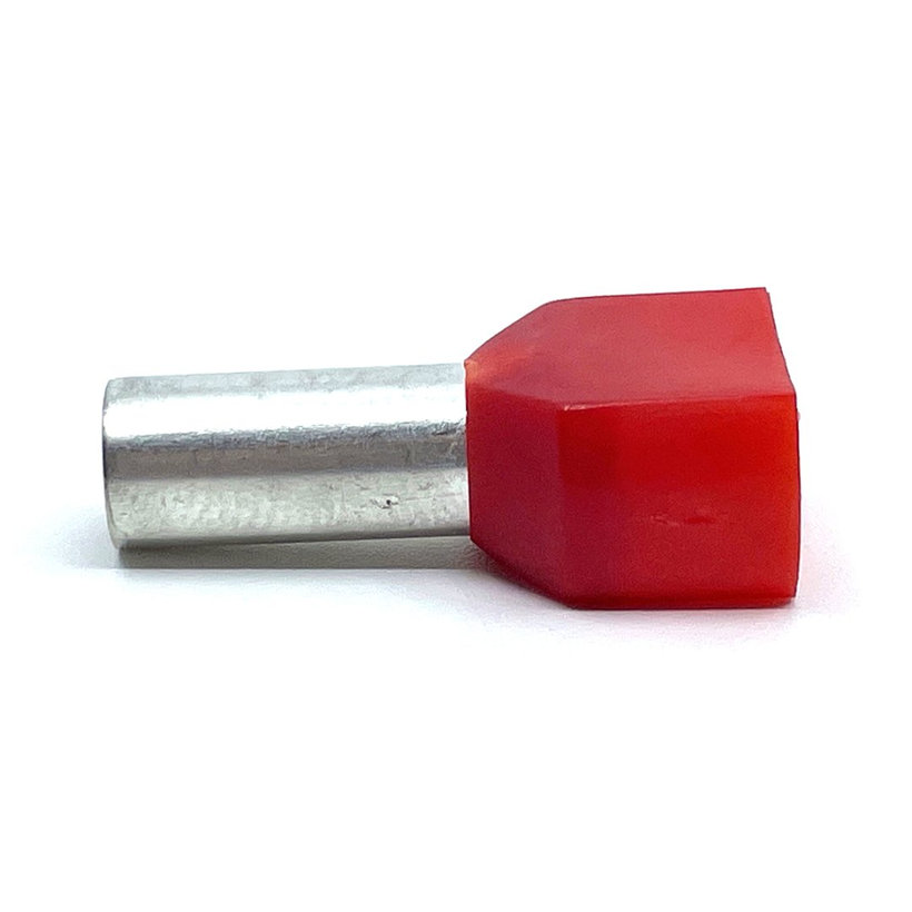 Dvojitá izolovaná kabelová dutinka červená 10mm²