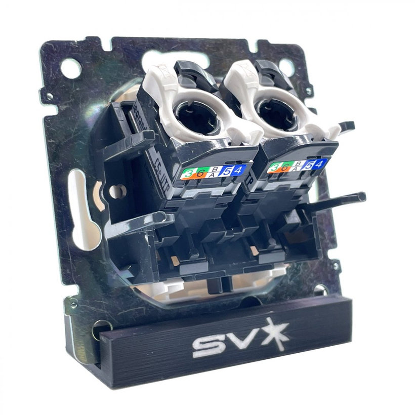 Valena zásuvka datová 2xRJ45 UTP bílá