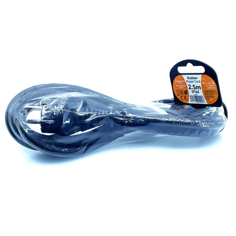 Flexo šňůra 2,5m 3x1,5 gumová H07RN-F3 černá