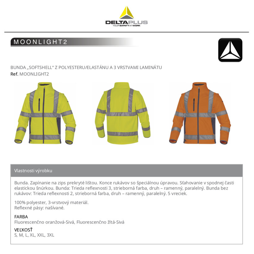 Reflexní softshellová bunda MOONLIGHT2 žlutá M
