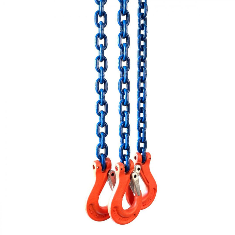 Řetězový závěs oko-3 háky tř 100 se zkracovačem (1 m, 5300/3750 kg, 8 mm)