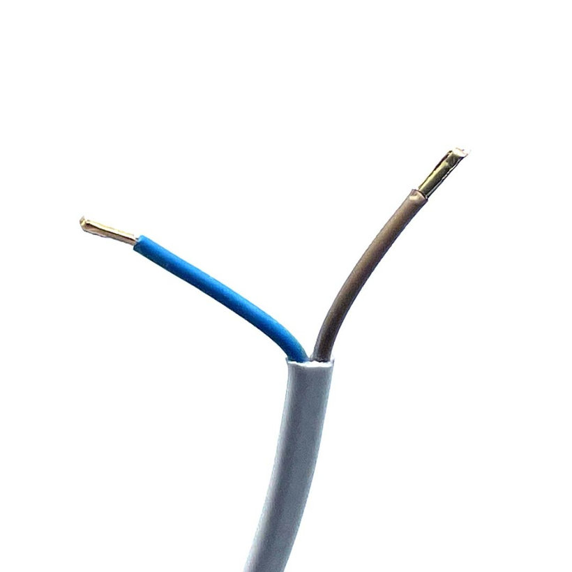 Flexo šňůra 3m 2x0,75 bílá plochá - vypínač