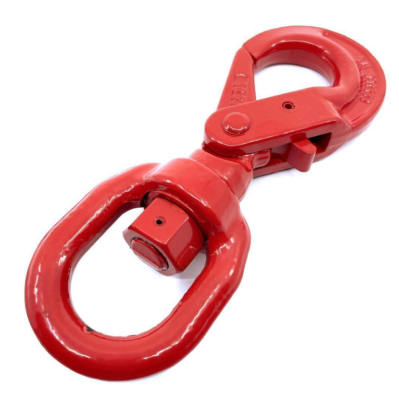 Samozajišťovací otočný hák tř 80 červený 16mm