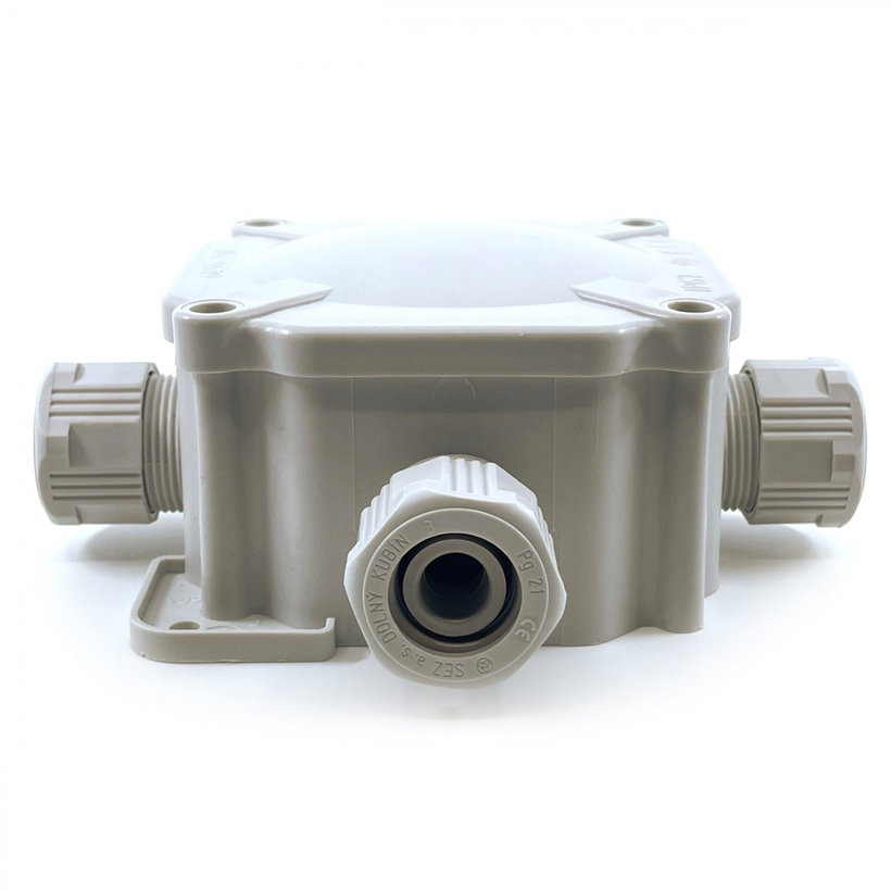 Krabice rozvodná 6455-27P/2 šedá 144x144x67mm