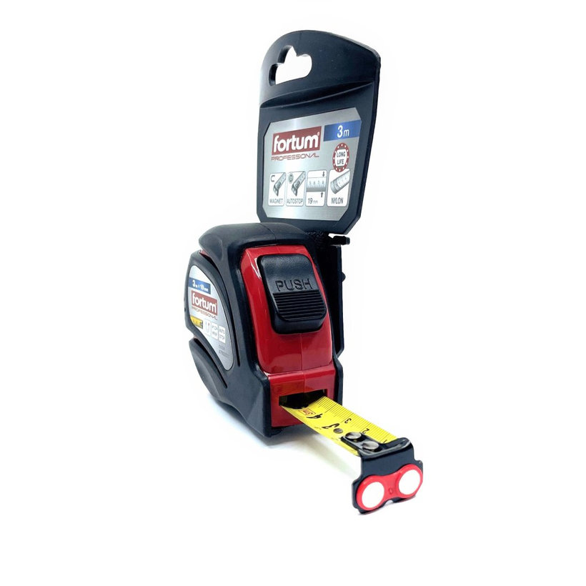 Metr svinovací pogumovaný s magnetem 3m