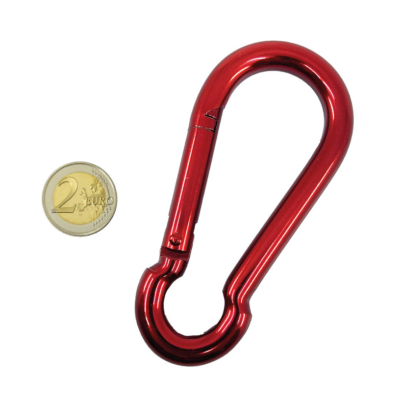 Karabina hasičská DIN 5299C červená 10mm