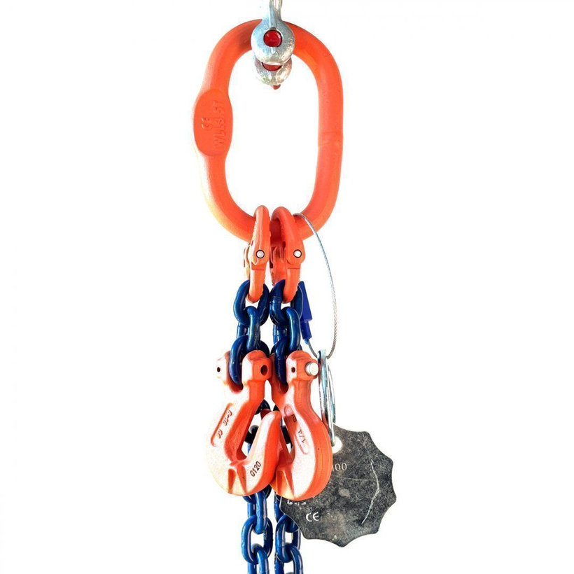 Řetězový závěs oko-2 háky tř 100 se zkracovačem (7,5 m, 9500/6700 kg, 13 mm)