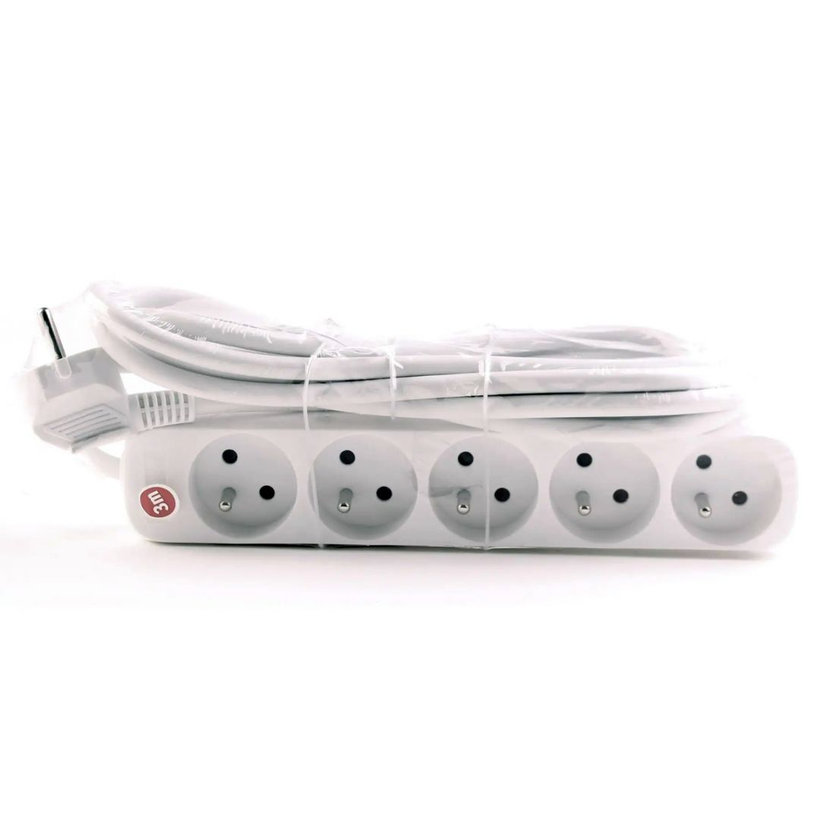 Prodlužovací kabel 16A bílý 5 zásuvek 3m 3G1,5