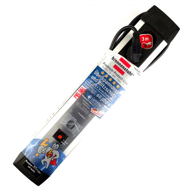 Přepěťová ochrana PROFESIONAL 60ka 3m - 4-zásuvková