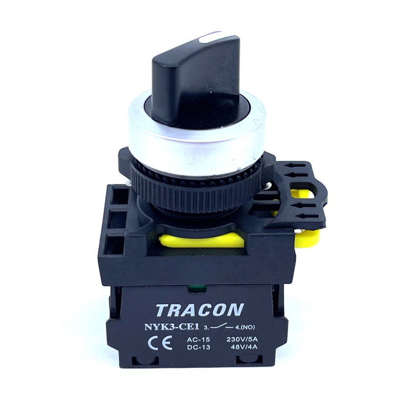 Otočný spínač s páčkou 2-polohový s pružinovým návratem