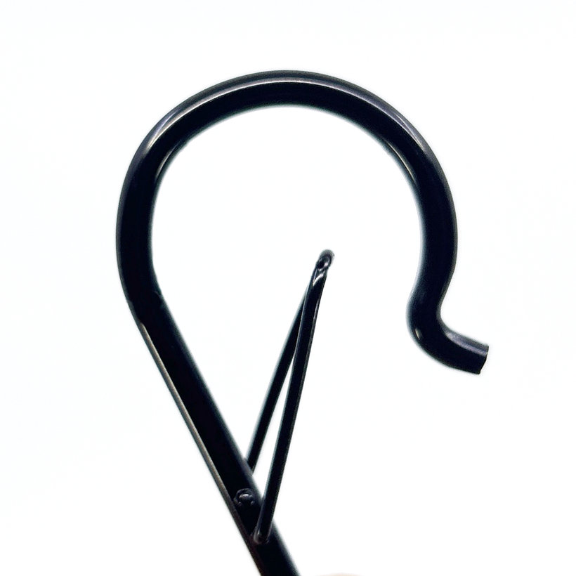 S-hák s pojistkou - černý