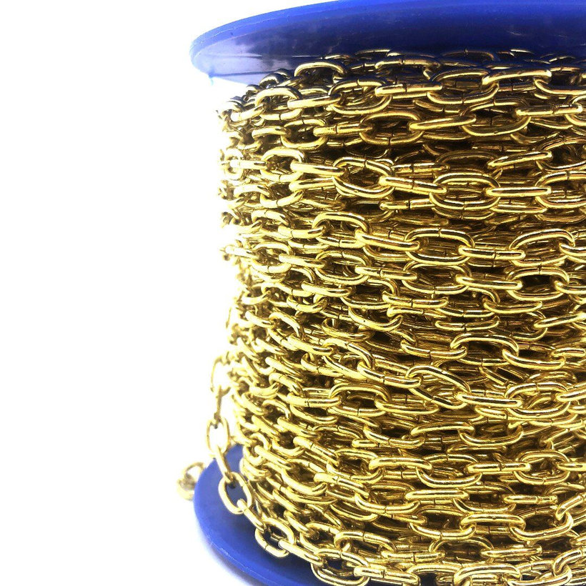 Řetěz hodinářský U žlutý zinek 0,9mm