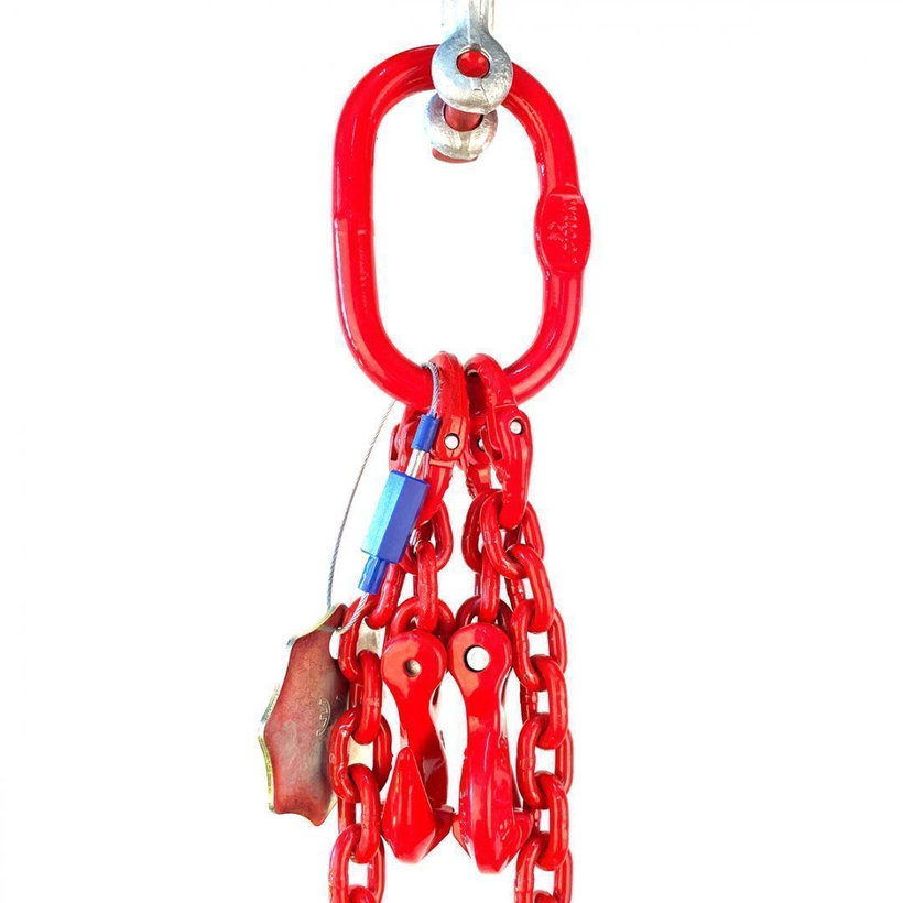 Řetězový závěs oko-2 háky tř 80 se zkracovačem (4 m, 2800/2000 kg, 8 mm)