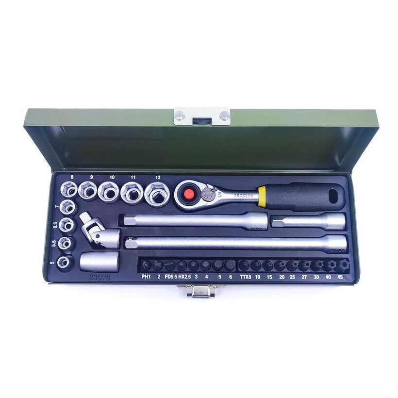 Sada hlavic s ráčnou 1/4''