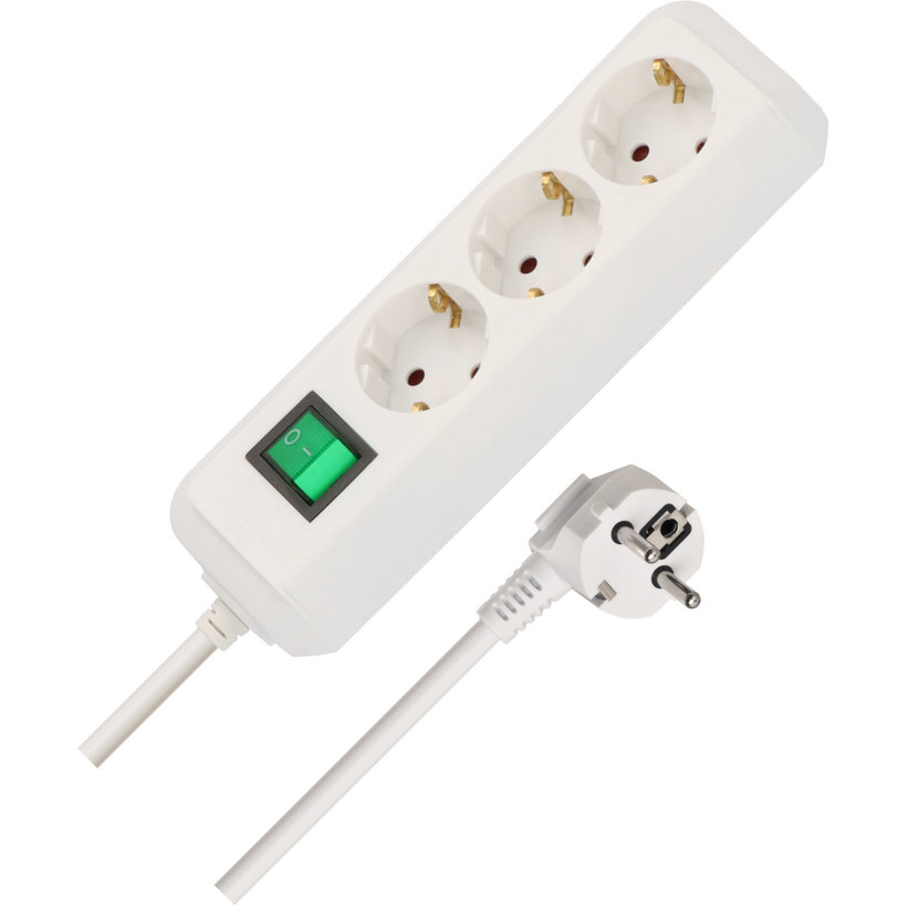 Prodlužovací kabel Eco-Line bílá SCHUKO 1,5m