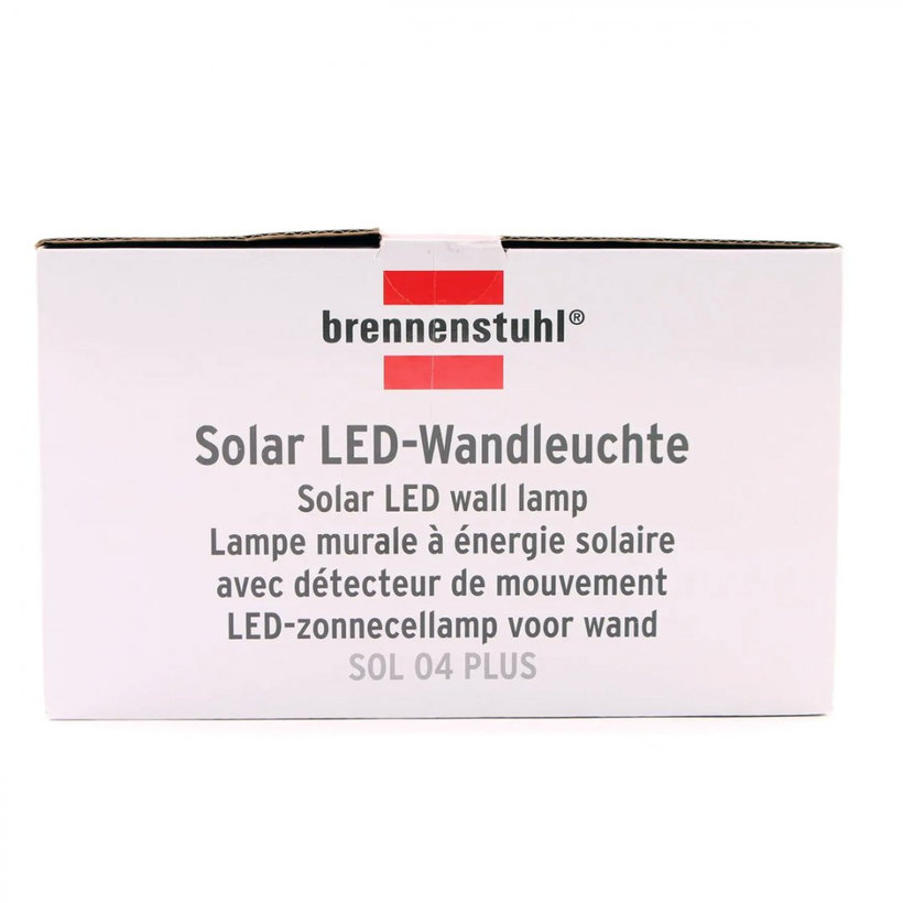 Solární LED nástěnné světlo s pohybovým PIR detektorem černé