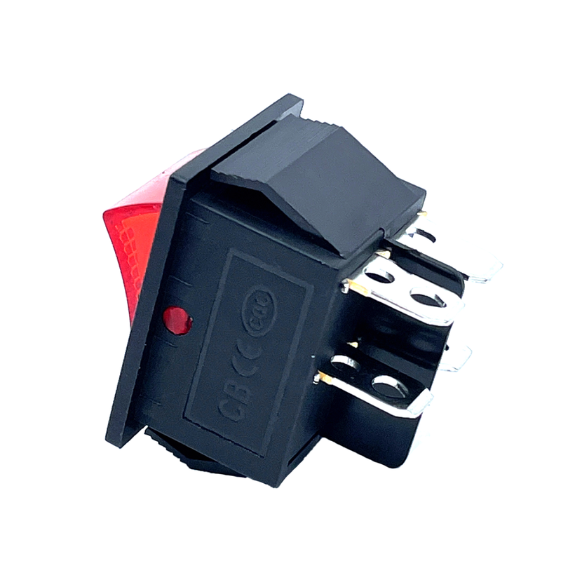 Kolébkový vypínač ON-OFF 2-poloh., červený