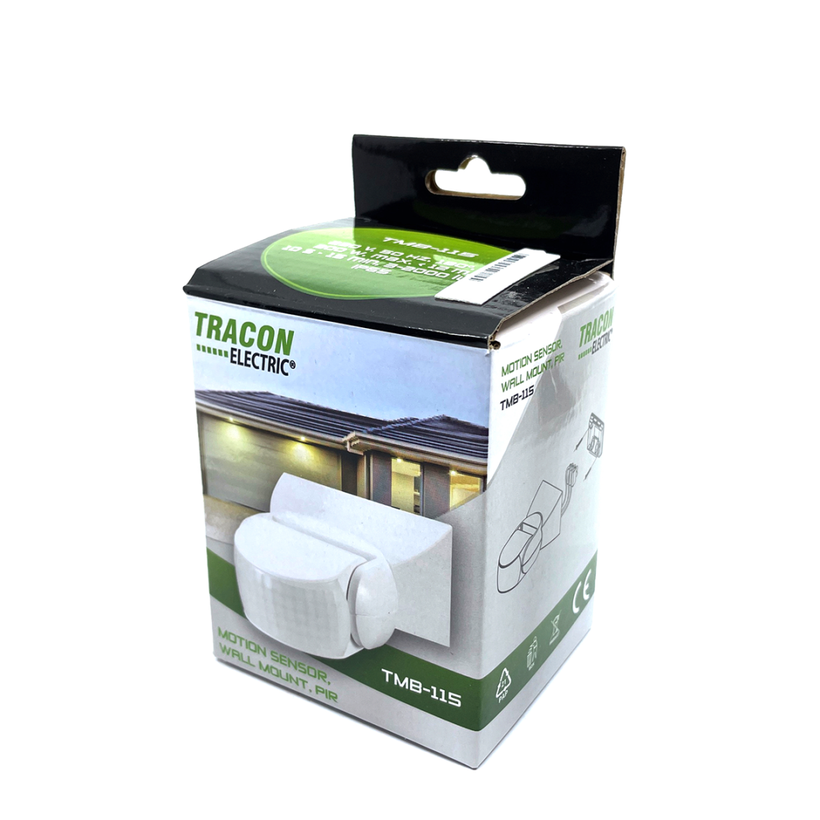 Snímač pohybu nástěnný - bílý 180°