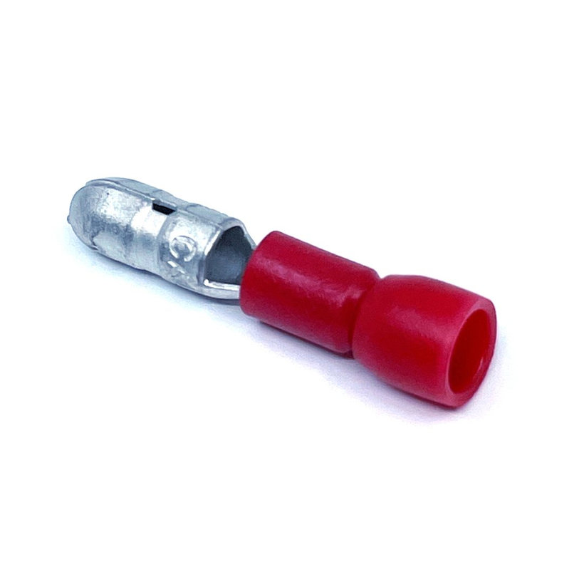 Izolované Cu lisovací banánky červené 1,5mm²