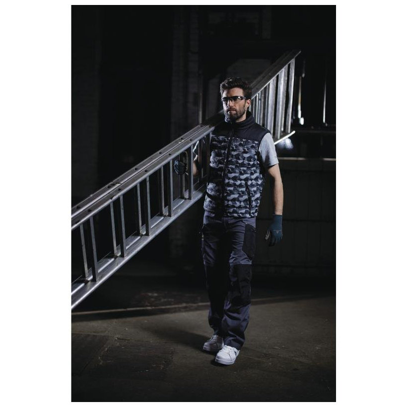 Péřová vesta G-DOON šedo-oranžová M