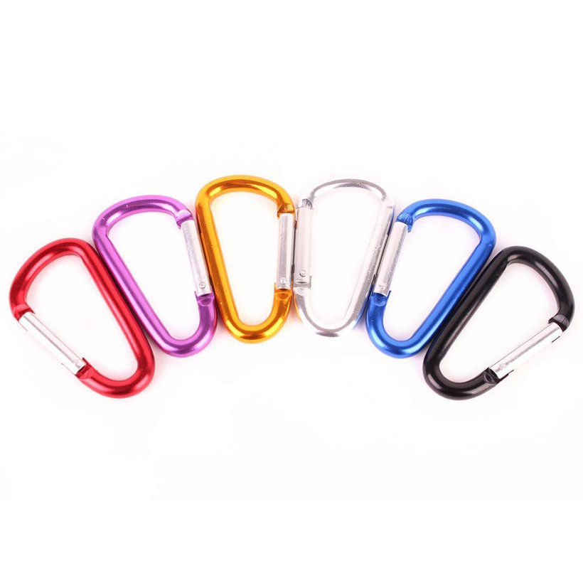 Karabina hliníková tvar D - modrá 5mm