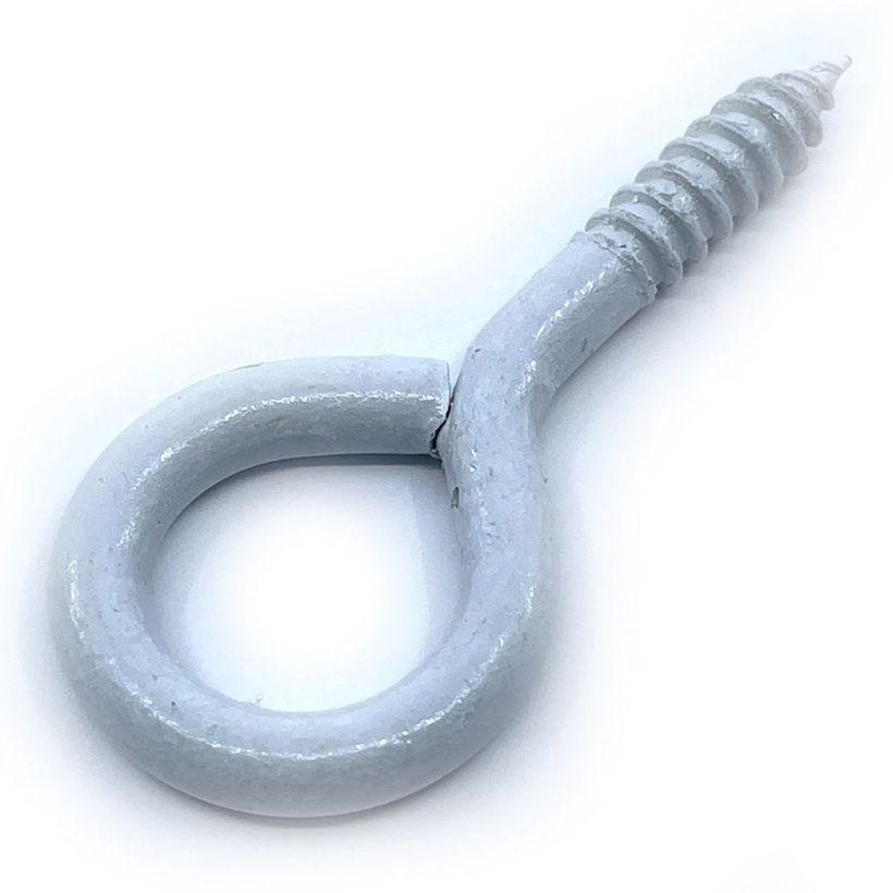 Oko s vrutem bílý lak 30x14mm