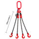 Řetězový závěs oko-4 háky tř 80 se zkracovačem (3 m, 2360/1700 kg, 6 mm)