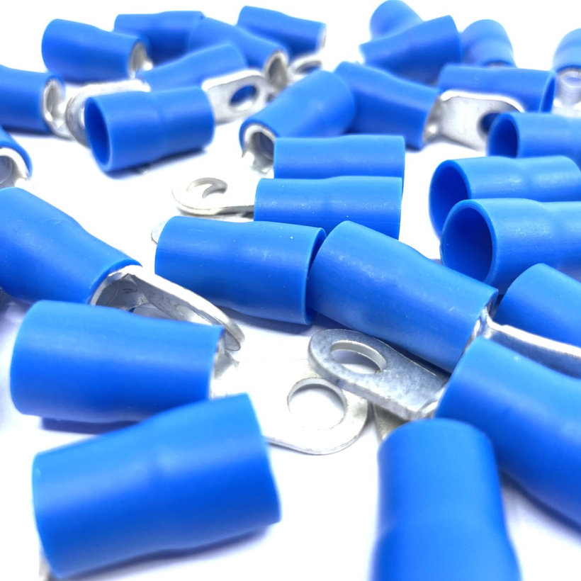 Izolované Cu kabelová oka lisovací modré 16mm²