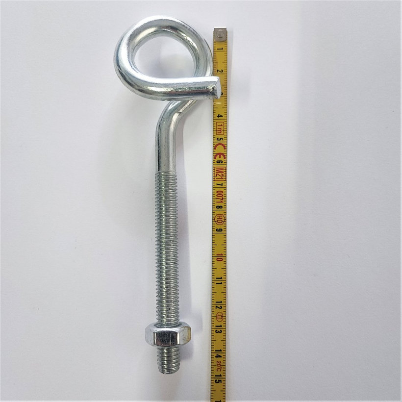 Hák houpačkový se závitem - nerez A2 150 mm