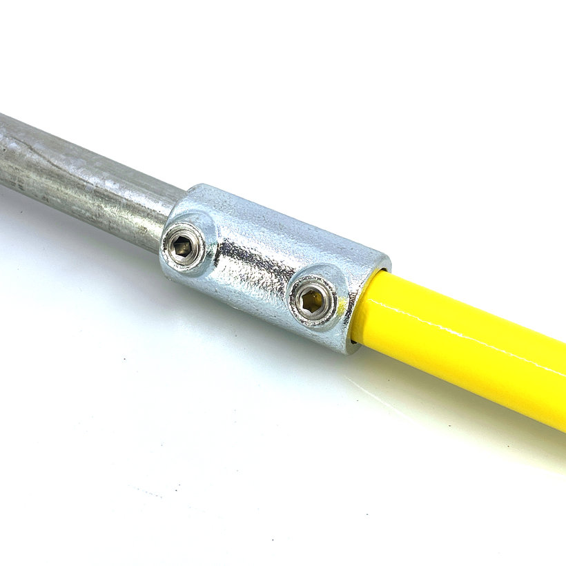 Trubkový konektor 27 mm - pozinkovaný