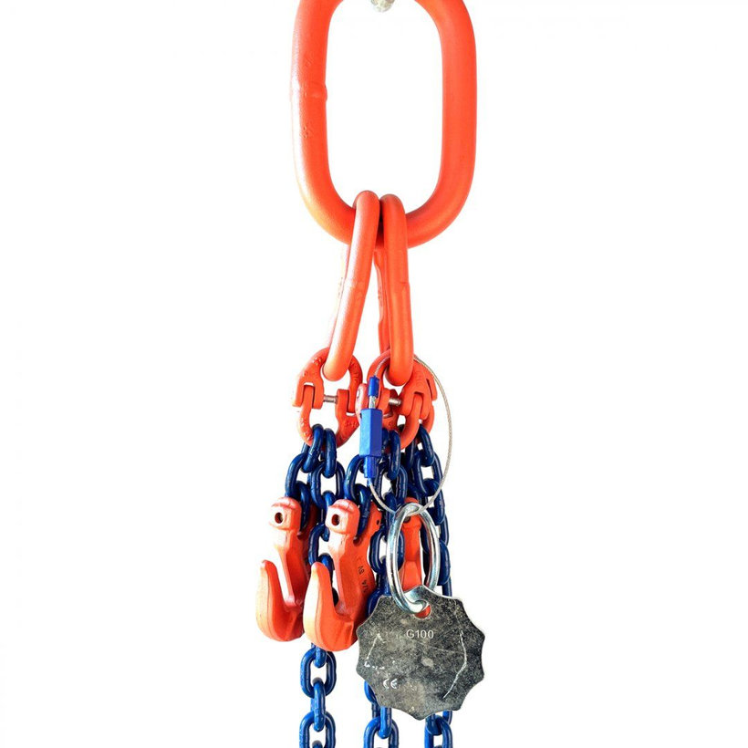 Řetězový závěs oko-3 háky tř 100 se zkracovačem (1,5m, 3000/2120kg, 6mm)