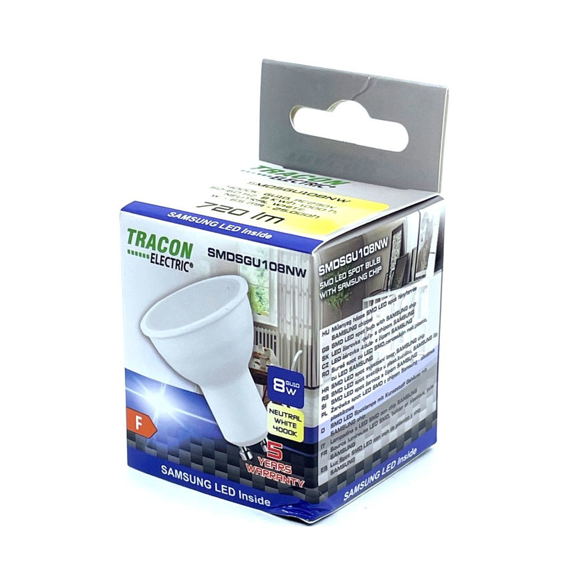 LED žárovka GU10 - neutrální - s chipem