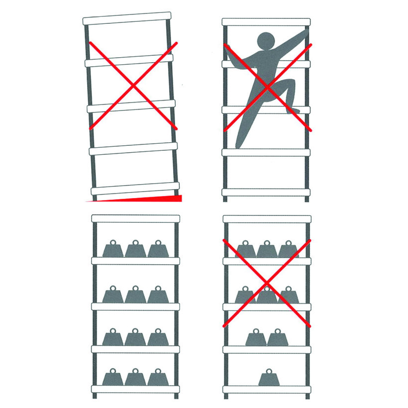 Plastový regál 74×32x134 cm – 5 polic