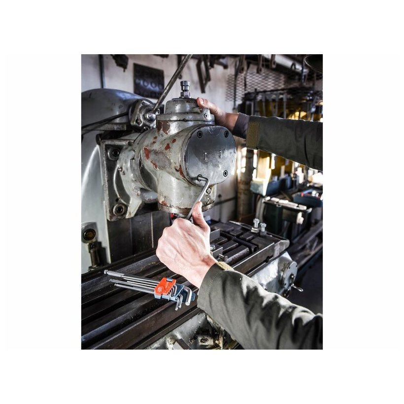 L-klíče imbus sada 9 ks - prodloužené