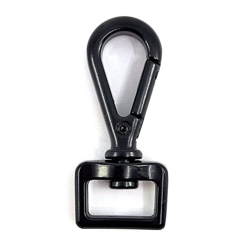 Karabina vodítková - černá 67x34mm