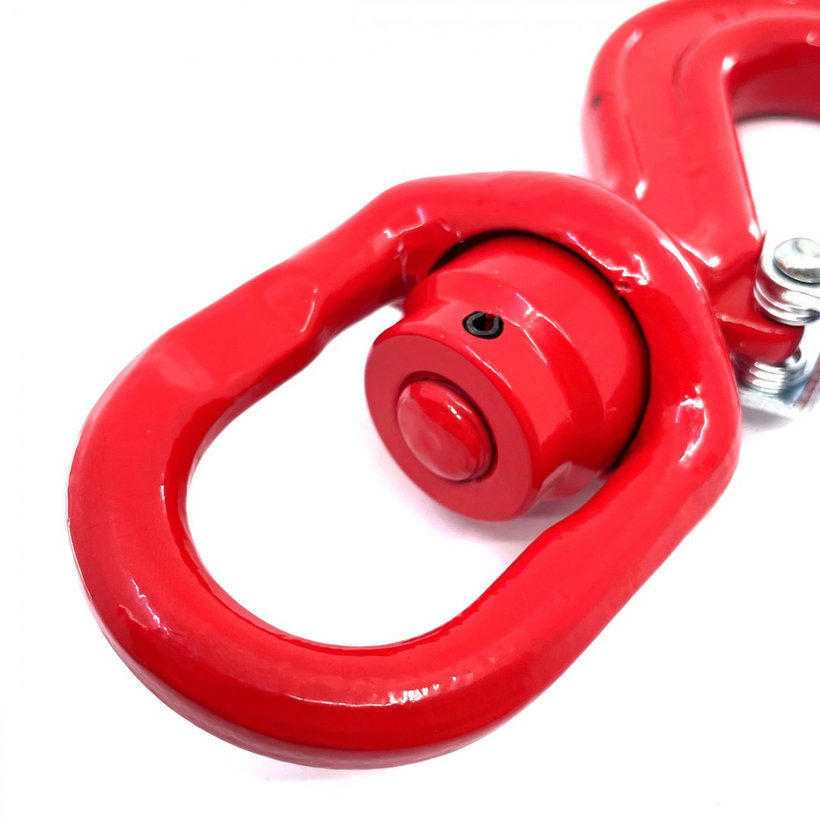 Otočný hák s ložiskem tř 80 červený 12,5T