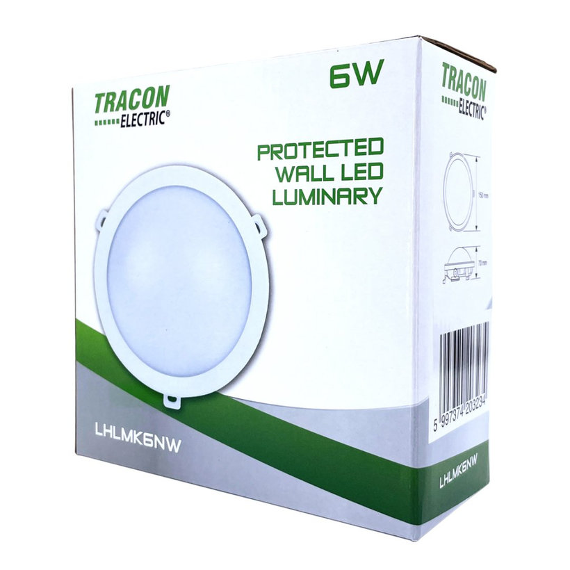 Plastové chráněné LED svítidlo - kruhové