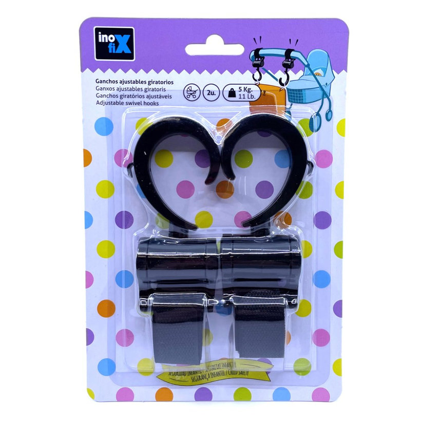 Otočné háčky na dětský kočárek