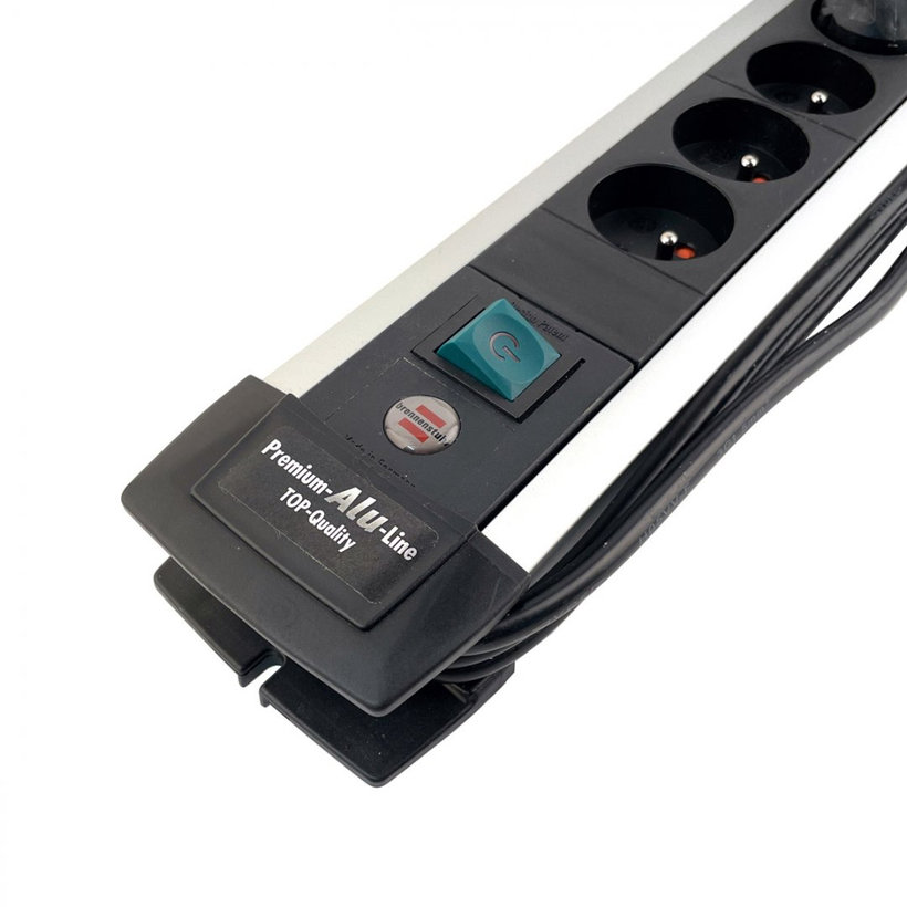 Prodlužovací kabel 6-zásuvkový, Premium-Alu-Line s USB nabíječkou 3m